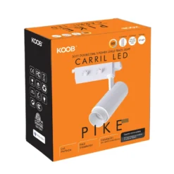 Foco carril Monofásico PIKE RAIL LED 15-20-25-30-35W, 3CCT, 15º-60º, blanco