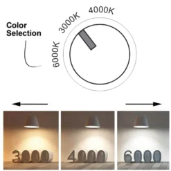 Foco carril Monofásico PIKE RAIL LED 15-20-25-30-35W, 3CCT, 15º-60º, blanco