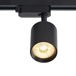 Foco carril Trifásico PIKE RAIL LED negro 10W, 5-CCT, Triac regulable