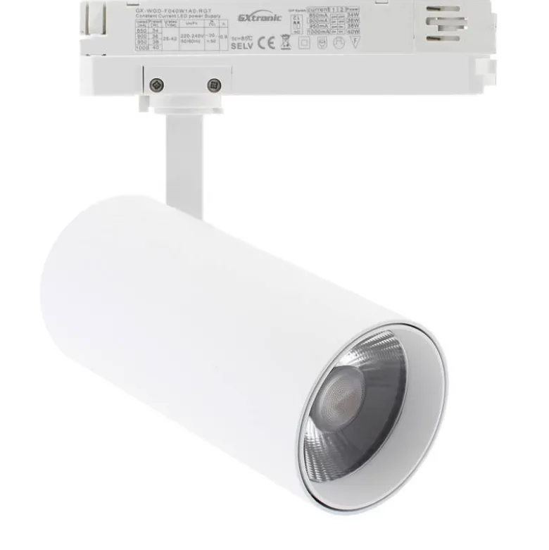 Foco carril Trifásico SAMOS, 40W-26W, blanco, 24º-60º, UGR13, CCT