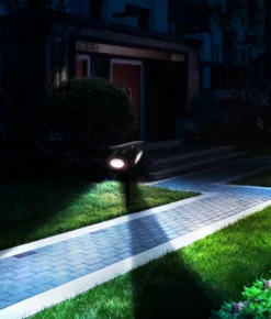 Foco doble de jardín Solar STREET RGBW