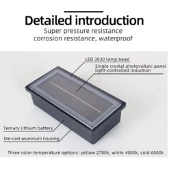 Foco empotrable Solar FOKUA LED 100X200mm CCT
