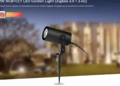 Foco jardín RGB+CCT, 12W, Zigbee 3.0 + 2.4G RF