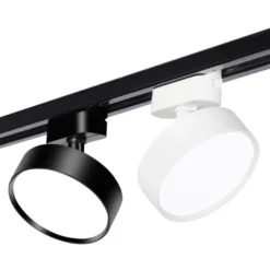 Foco LED KAST carril monofásico, 24W, negro
