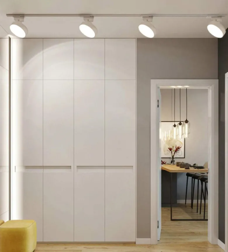Foco LED KAST carril monofásico, 24W, negro