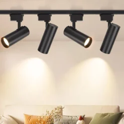 Foco LED para Carril Monofásico JUCAN 30W - Alta Fidelidad Cromática (CRI92), negro