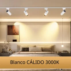 Foco LED para Carril Monofásico JUCAN 30W - Alta Fidelidad Cromática (CRI92), negro