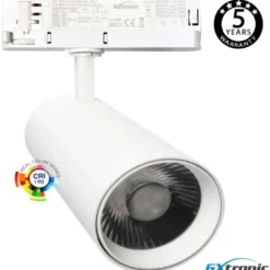 Foco LED ZOLTAR carril Trifásico, 34-40W, CRI92, UGR13, blanco