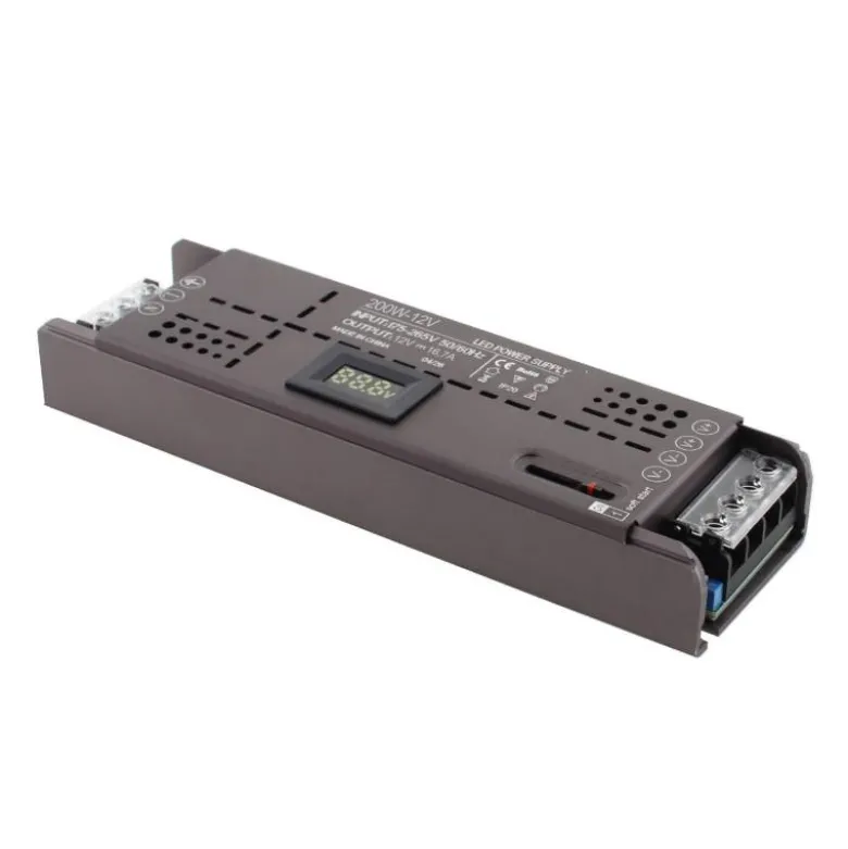 Fuente de alimentación DC12V/200W/16,7A Regulable con Display
