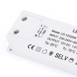 Fuente de alimentación DC12V/20W/1,7A, 4 salidas
