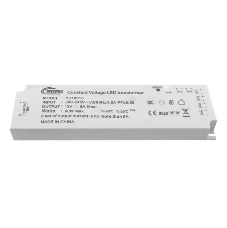 Fuente de alimentación DC12V/60W/5A, 6 salidas, sensor control