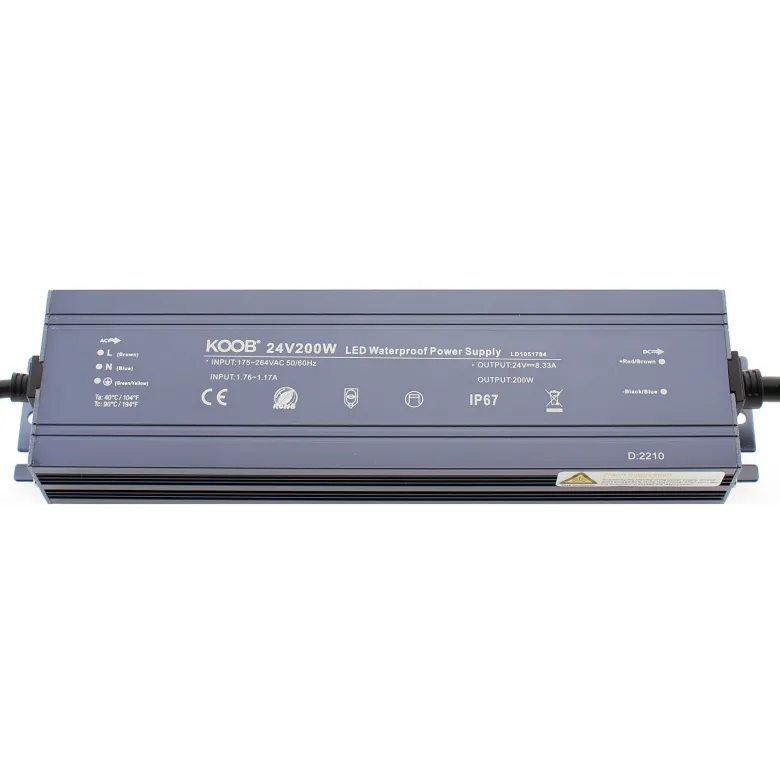 Fuente de alimentación IP67, DC24V/200W/8,33A