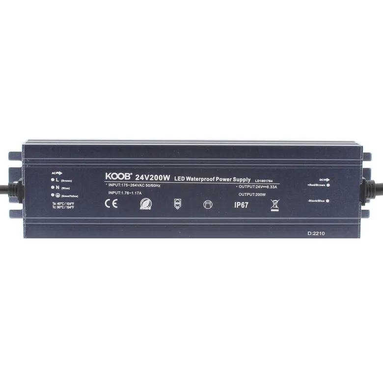 Fuente de alimentación IP67, DC24V/200W/8,33A