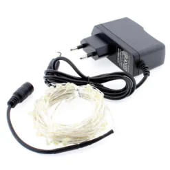 Guirnalda Led - Kit Tira 100 microled, 10 metros + adaptador 12V