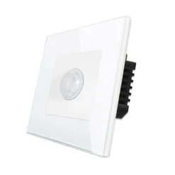 Interruptor Detector de Movimiento IR KOOB frontal cristal blanco