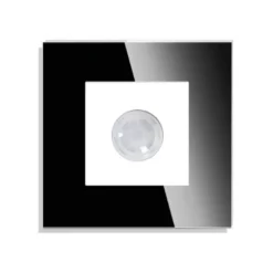 Interruptor Detector de Movimiento IR KOOB frontal cristal negro