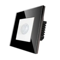 Interruptor Detector de Movimiento IR KOOB frontal cristal negro