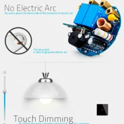 Interruptor táctil con regulador TRIAC Dimmer + remoto, frontal negro LIVOLO