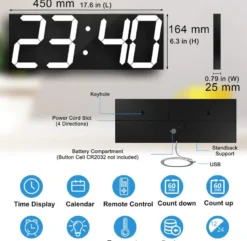 JUMBO CLOCK LED V2 RELOJ 450mm