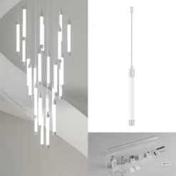 Kit accesorios NEON ⦰24mm instalación vertical techo