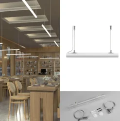 Kit accesorios NEON ⦰24mm instalación horizontal suspendido