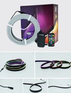 Kit Led NEON RGB SPI WS2811 COB, DC12V, 5m (360Led/m), 6x16mm, IP67, 4N