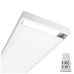 Kit marco Blanco para instalar Panel Led 30x120cm en superficie, Altura 68mm