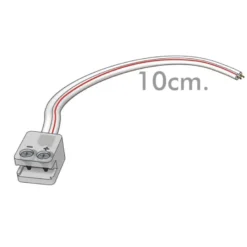 KIT Pegamento de Silicona para Tiras LED 220V + Conector + Funda + Tapón final - 10mm -IP65