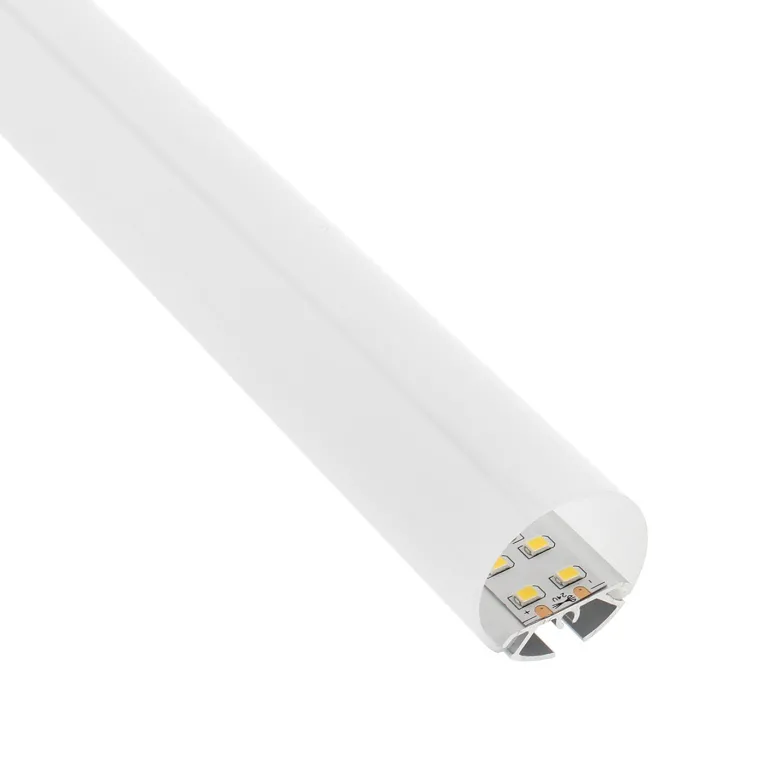 KIT - Perfil aluminio BAROUND Ø30 para tiras LED, 1 metro