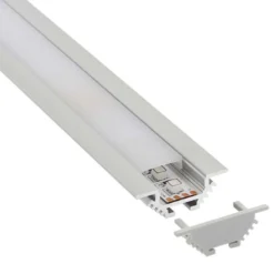 KIT - Perfil aluminio CORNER para tiras LED, 2 metros