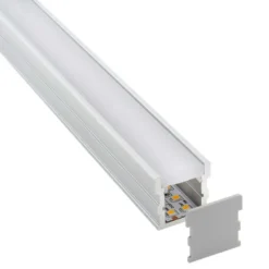 KIT - Perfil aluminio FOOT para tiras LED, 1 metro