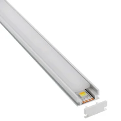 KIT - Perfil aluminio HARDY para tiras LED, 1 metro