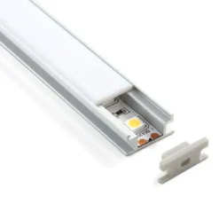 KIT - Perfil aluminio HARDY para tiras LED, 1 metro