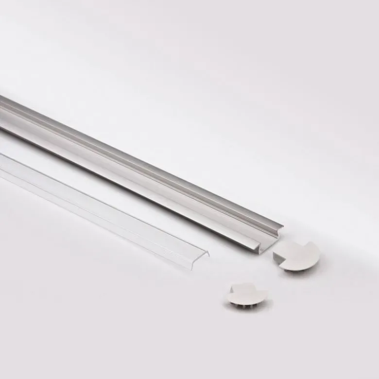 KIT - Perfil aluminio KOBE para tiras LED, 2 metros