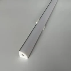 KIT - Perfil aluminio KORK-mini para tiras LED, 2 metros, negro