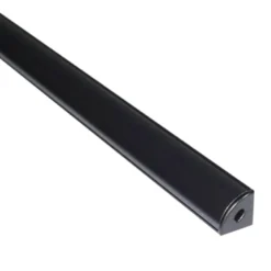 KIT - Perfil aluminio KORK-mini para tiras LED, 2 metros, negro