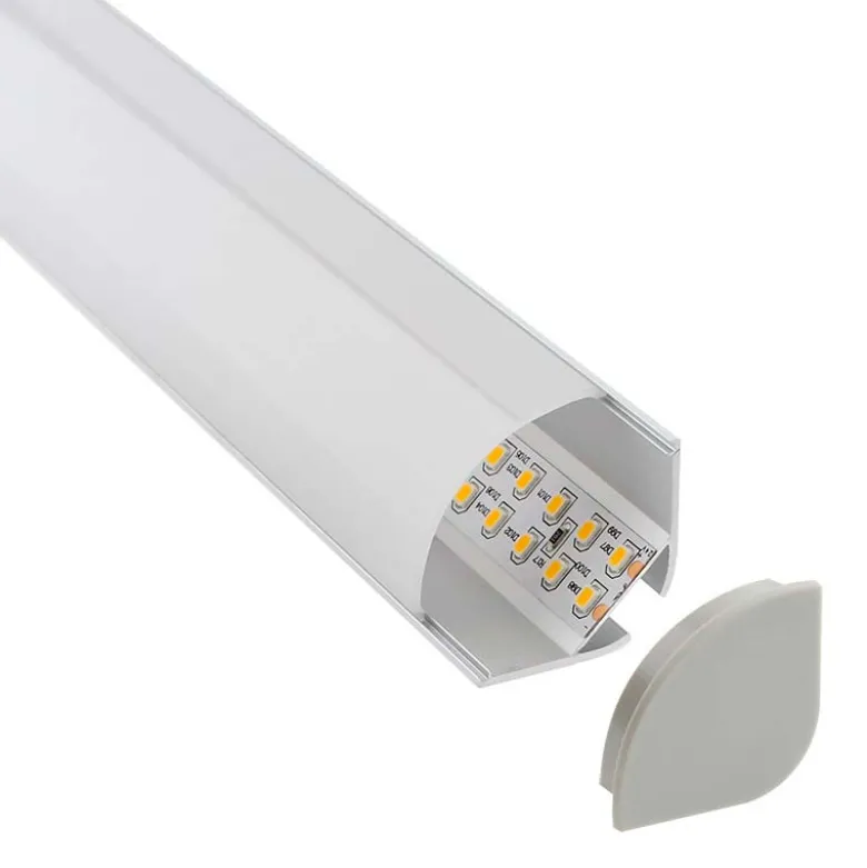 KIT - Perfil aluminio KORK para tiras LED, 1 metro