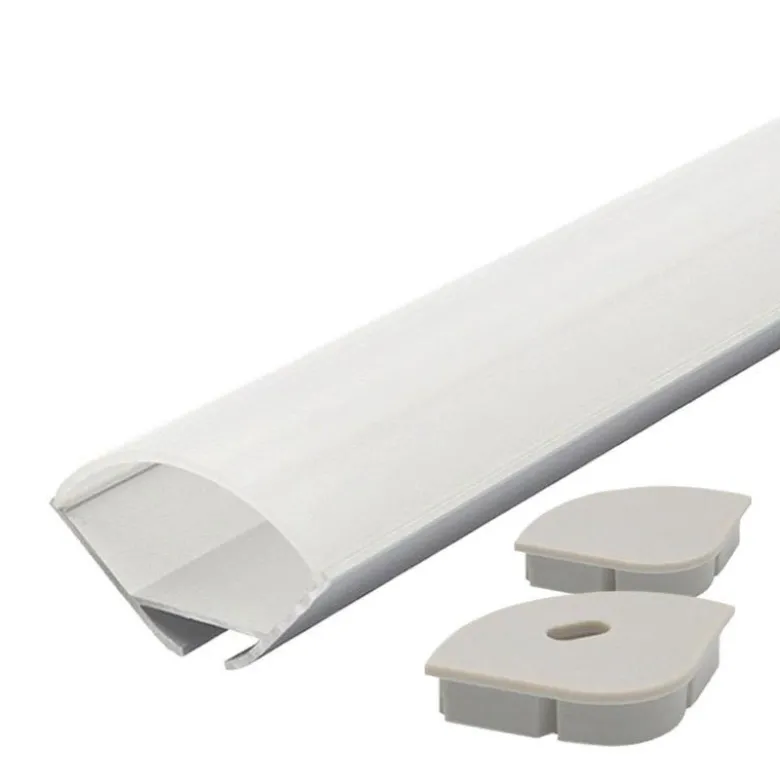 KIT - Perfil aluminio KORK para tiras LED, 1 metro