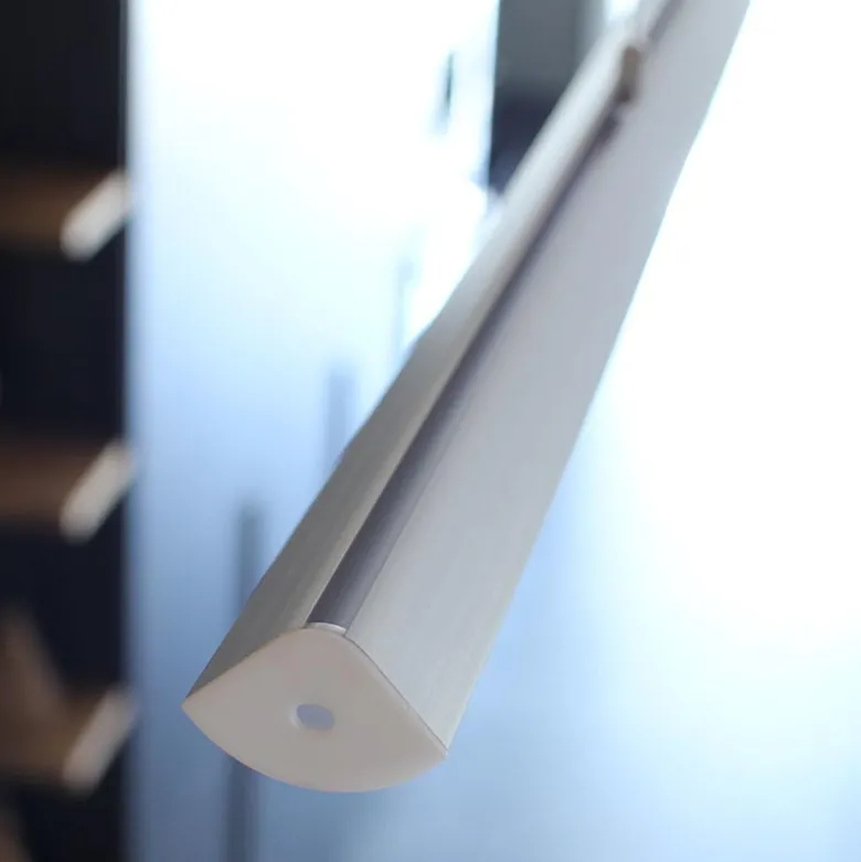 KIT - Perfil aluminio KORK para tiras LED, 1 metro