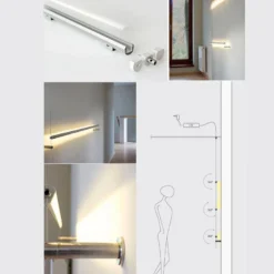 KIT - Perfil aluminio KROB-S para tiras LED, 1 metro