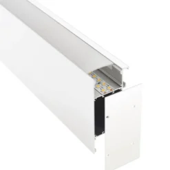 KIT - Perfil aluminio NewWALL para tiras LED, 1 metro, blanco