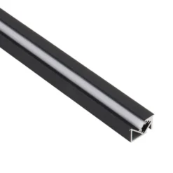 KIT - Perfil aluminio SKEB para tiras LED, 2 metros, negro