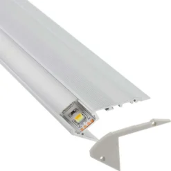 KIT - Perfil aluminio STAIR para tiras LED, 2 metros