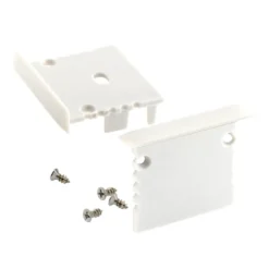 KIT - Perfil aluminio TEITO para tiras LED, 1 metro, blanco