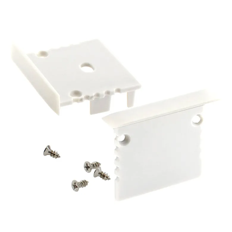 KIT - Perfil aluminio TEITO para tiras LED, 1 metro, blanco