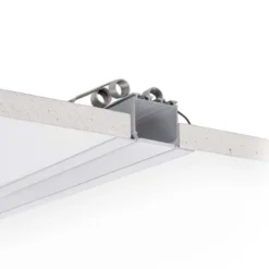 KIT - Perfil aluminio TEITO para tiras LED, 1 metro, blanco