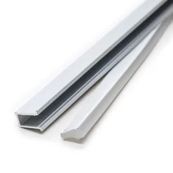 KIT - Perfil DOD con cubierta de silicona para tiras LED, 1 metro, gris