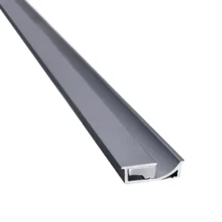 KIT - Perfil LOBOT con cubierta de silicona para tiras LED, 2 metros, gris