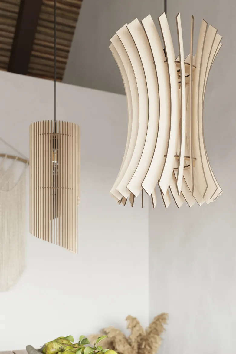 Lámpara colgante de madera ALEXIA, E27