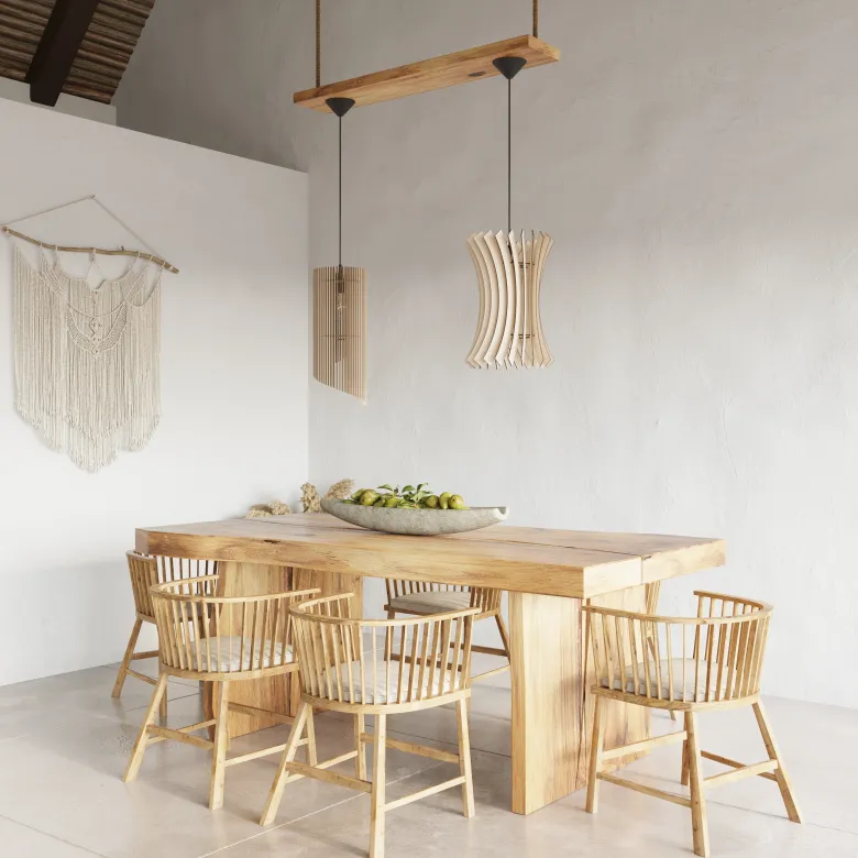 Lámpara colgante de madera ALEXIA, E27